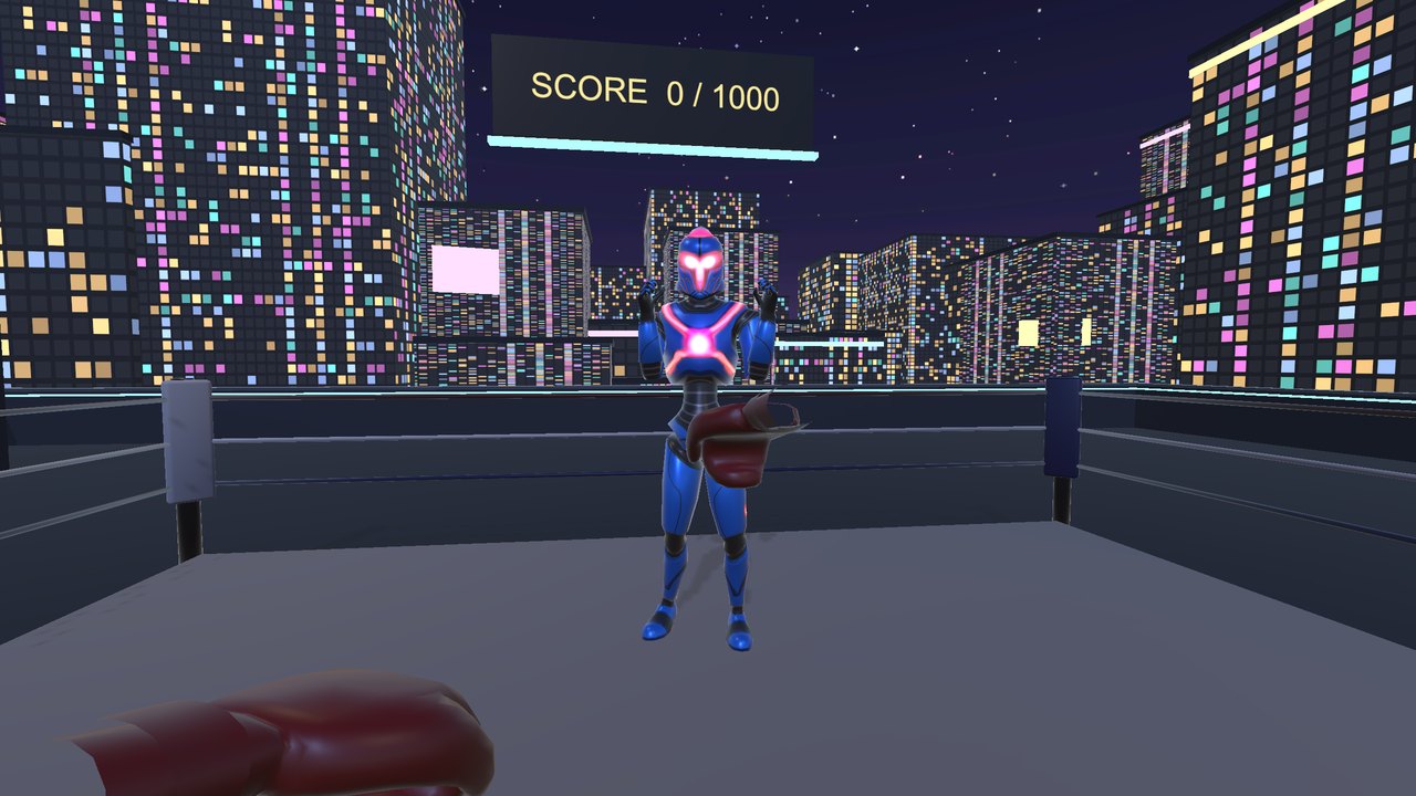 Throwing a punch at the robot